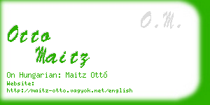 otto maitz business card